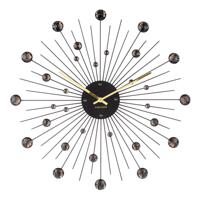 Karlsson Wandklok Sunburst ø50cm - Zwart - Rond