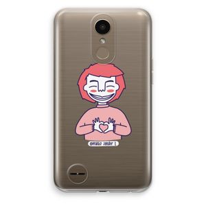 Hartje: LG K10 (2017) Transparant Hoesje