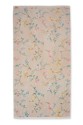 Pip Studio Grote Handdoek Les Fleurs Khaki 70x140 cm