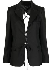 Rokh blazer lacé à dos ouvert - Noir