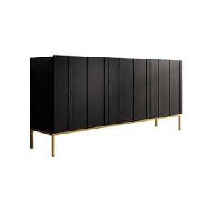 Meubella Dressoir Elysian - Mat zwart - 160 cm