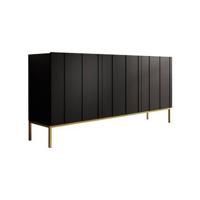 Meubella Dressoir Elysian - Mat zwart - 160 cm - thumbnail