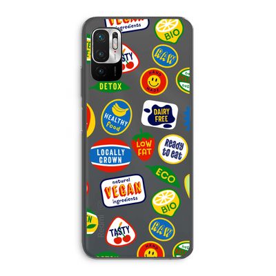 Fruitsticker: Xiaomi Redmi Note 10 5G Transparant Hoesje