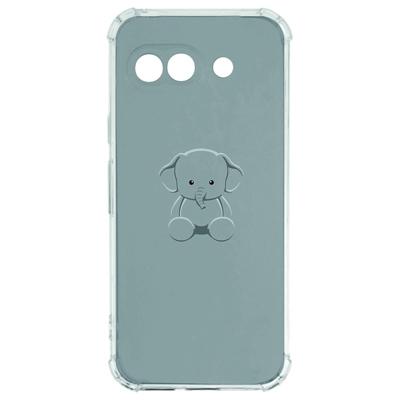 Google Pixel 9a Hoesje - Baby Olifant TPU Antishock Google Pixel 9a Hoesje - Baby Olifant TPU Antishock