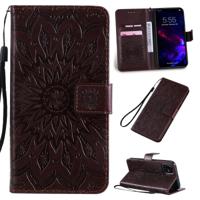 Gedrukt afdrukken zonnebloem patroon horizontale Flip PU lederen case voor iPhone 11 met houder & kaartsleuven & portemonnee & Lanyard