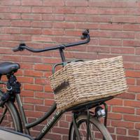 stoere landelijke rotan fietsmand - Groot