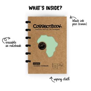 Correctbook Original Misty Mint A6 Gelinieerd - Uitwisbaar / Herschrijfbaar Notitieboek