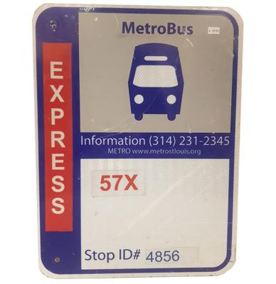 MetroBus Express Metal Straatbord - Origineel