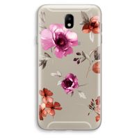 Geschilderde bloemen: Samsung Galaxy J7 (2017) Transparant Hoesje