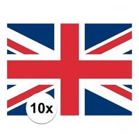 Vlag van Engeland/uk stickers - 10x stuks - 7.5 x 10 cm - Binnen/buiten Vlag van Engeland/uk stickers - 10x stuks - 7.5 x 10 cm - Binnen/buiten