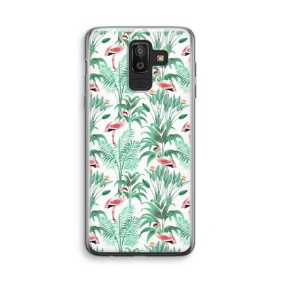 Flamingo bladeren: Samsung Galaxy J8 (2018) Transparant Hoesje