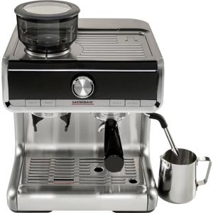 Gastroback Design Espresso Barista Espressomachine met filterhouder Zilver, Zwart 1550 W Met heet water tap, Met koffiemolen, Met melkopschuimer