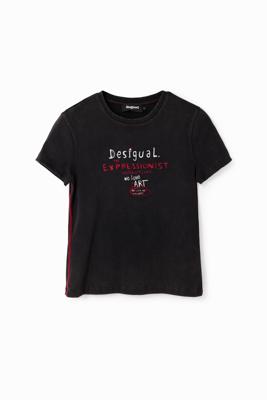 Slim fit T-shirt met teksten - BLACK - XXL