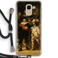 De Nachtwacht: Samsung Galaxy J6 (2018) Transparant Hoesje met koord