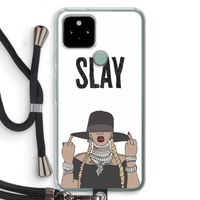 Slay All Day: Pixel 5 Transparant Hoesje met koord