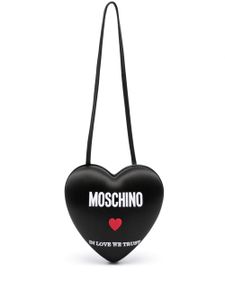 Moschino sac porté épaule à logo brodé - Noir