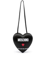 Moschino sac porté épaule à logo brodé - Noir - thumbnail