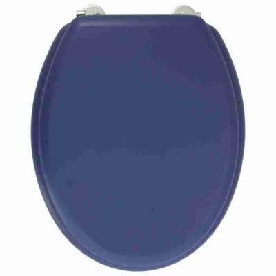 GELCO DESIGN Toiletzitting Dolce - Roestvrijstalen scharnieren - Gegoten hout - Marineblauw