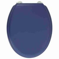 GELCO DESIGN Toiletzitting Dolce - Roestvrijstalen scharnieren - Gegoten hout - Marineblauw