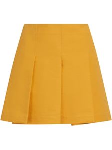 Marni minijupe en coton à design plissé - Jaune