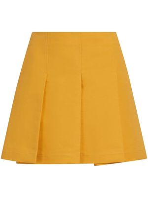 Marni minijupe en coton à design plissé - Jaune