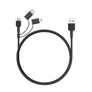 Aukey 3-in-1 kabel USB-A naar USB-C Micro USB en lightning 1.2m - CB-BAL5