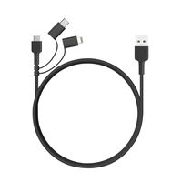 Aukey 3-in-1 kabel USB-A naar USB-C Micro USB en lightning 1.2m - CB-BAL5 - thumbnail