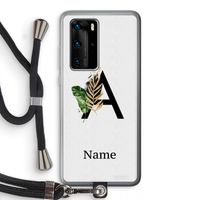 Charcoal Flora: Huawei P40 Pro Transparant Hoesje met koord