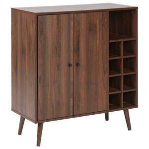 Beliani - TULLAMORE - Dressoir 2 deuren - Donkerhout - Vezelplaat