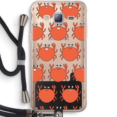 Krab: Samsung Galaxy J3 (2016) Transparant Hoesje met koord