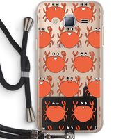 Krab: Samsung Galaxy J3 (2016) Transparant Hoesje met koord
