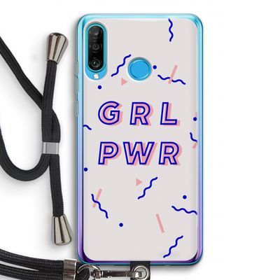 GRL PWR: Huawei P30 Lite Transparant Hoesje met koord