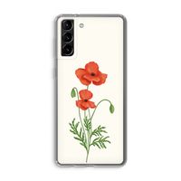 Red poppy: Samsung Galaxy S21 Plus Transparant Hoesje