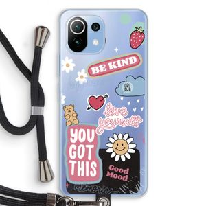 Positivity: Xiaomi Mi 11 Lite Transparant Hoesje met koord