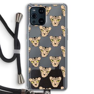 Tijger: Oppo Find X3 Transparant Hoesje met koord