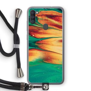 Green Inferno: Samsung Galaxy A11 Transparant Hoesje met koord