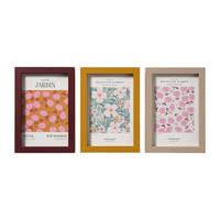 Fotolijsten set van 3 - beige/oker/rood - 10x15 cm