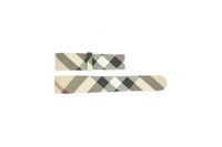 Horlogeband Burberry BU1059 / BU1076 Leder Crèmewit 18mm