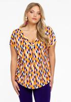 Yoek Tuniek v-hals HARLEQUIN | Oranje | Maat 38/40