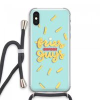 Always fries: iPhone XS Max Transparant Hoesje met koord