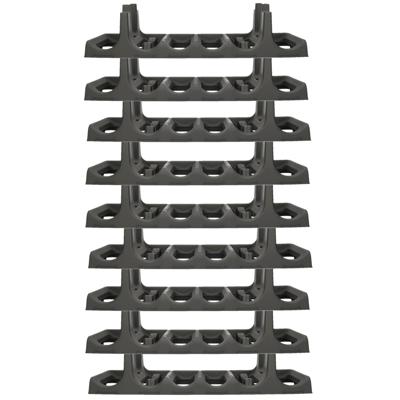 EDA Wijnflessen rek - 9x laags - kunststof - 54x flessen - L60 x B22 x H14 cm - Wijnrekken