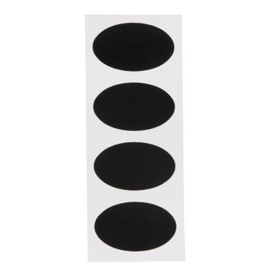 Krijtbord stickers - 8x - ovaal - 8 cm - Voorraad potten stickers