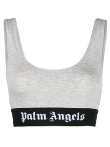 Palm Angels soutien-gorge à bande logo - Gris