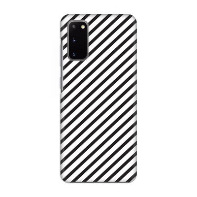 Strepen zwart-wit: Volledig geprint Samsung Galaxy S20 Hoesje
