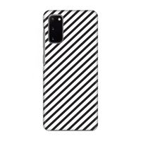 Strepen zwart-wit: Volledig geprint Samsung Galaxy S20 Hoesje