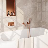 Inbouwthermostaat set Brauer Copper Edition Met Drukknoppen Incl Baduitloop Koper (Keuze Handdouche)