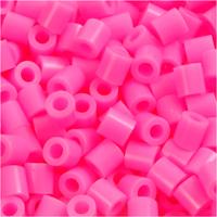 NABBI Strijkkralen, afm 5x5 mm, gatgrootte 2,5 mm, medium, roze (32222), 1100 stuk/ 1 doos