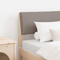 Gestoffeerd hoofdbord Taupe 75 cm Massief grenenhout