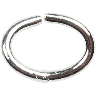 Creativ Company Ring, ovaal, dikte 1 mm, verzilverd, 40 stuk/ 1 doos