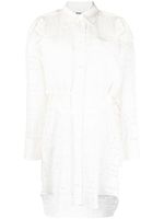 MSGM robe en broderie anglaise à découpes - Blanc